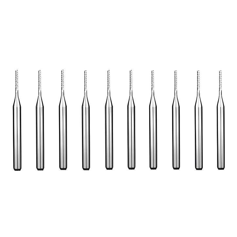 

10Pcs 1mm Diameter Tungsten Steel PCB Milling Cutter, 3.175mm Shank CNC Router Bits for PCB Engraving & Milling
