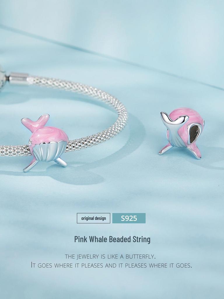 Yin Ziyun Rosa Wal DIY Armband mit Traum Ozean S925 Sterlingsilber Glücksbringern