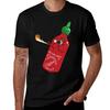 Sriracha Hot Chili Sauce Abcs Of Groceries Cartoon Tshirt Basic Solid Color Short Sleeve Tshirt