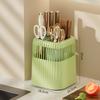 Rotatable Knife Holder, Kitchen Knives, Chopsticks, Spoons, Storage Rack, Household Integrated Drain Knife Holder, Storage Rack