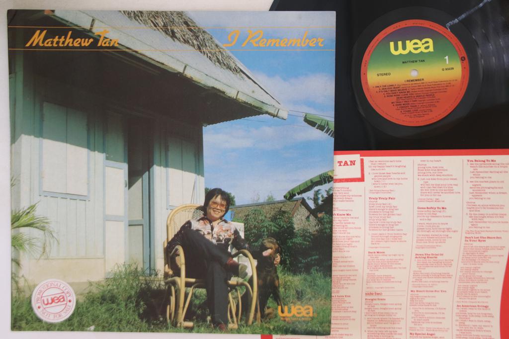 LP Record MATTHEW TAN - I Remember Q93229 WEA Singapore Pop Used