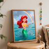 Disney Digital Oil Painting Diy Oil Painting Mermaid Rainbow Sea Hand Painting Living Room Bedroom Decoration Painting
