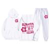 Autunno 2024 Set Felpe con Cappuccio da Donna Manica Lunga Felpe con Cappuccio+Pantaloni Sportivi Casual a Vita Alta con Coulisse Set 2 Pezzi Y2K