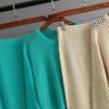 2026 Summer Casual Temperament Commuter Women Wear Y2k Harajuku Fashion New Hollow Knit Long Skirt Trend Simple Two-Piece Skirt