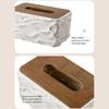 Artistic Ripples Effects Tissue Dispenser With Combination Of Wood And Plastic Materials Tissue Holder For Daily Use