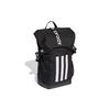 adidas 4Athlts Striped Print Sports Polyester Backpack Unisex Backpack Black FJ4441