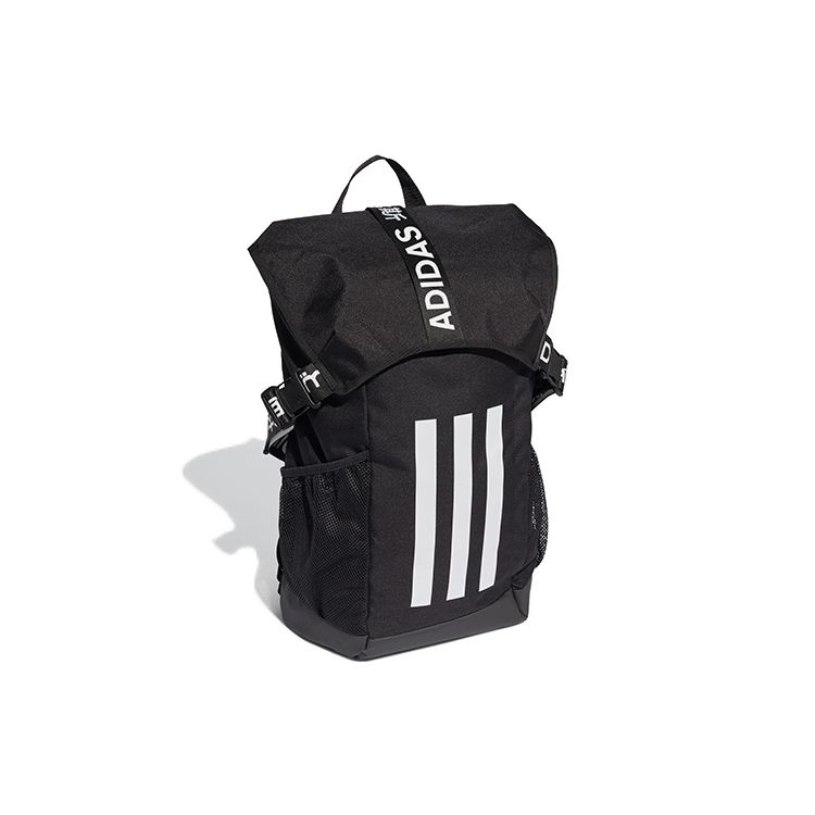 adidas 4Athlts Striped Print Sports Polyester Backpack Unisex Backpack Black FJ4441