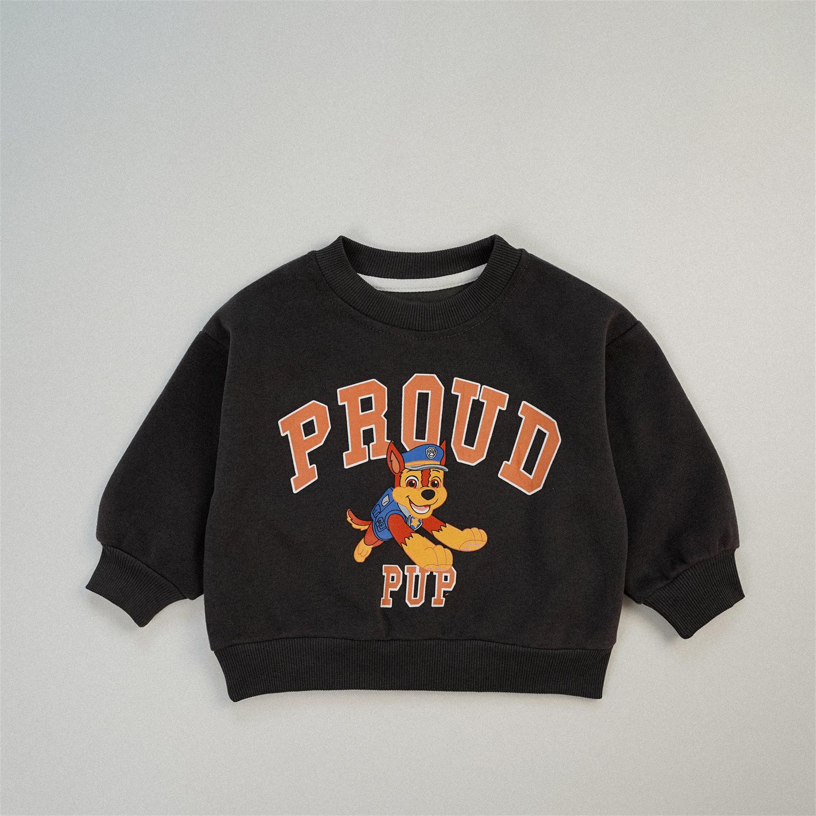 

2025 Korean Style Cartoon Pullover Hoodie for Toddlers - Boys & Girls 130 cm сірий колір