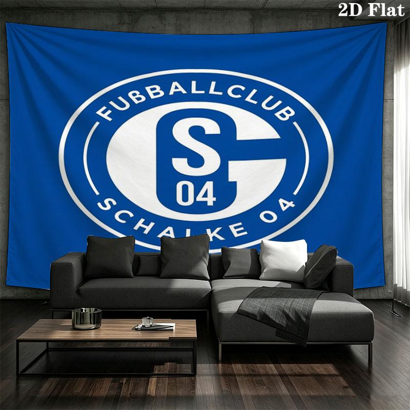 FC Schalke 04 Custom Name Wall Tapestry Aesthetic Wall Hanging Printed Fabric Blanket Decorative Tapestries for Bedroom Living Room Home Decor