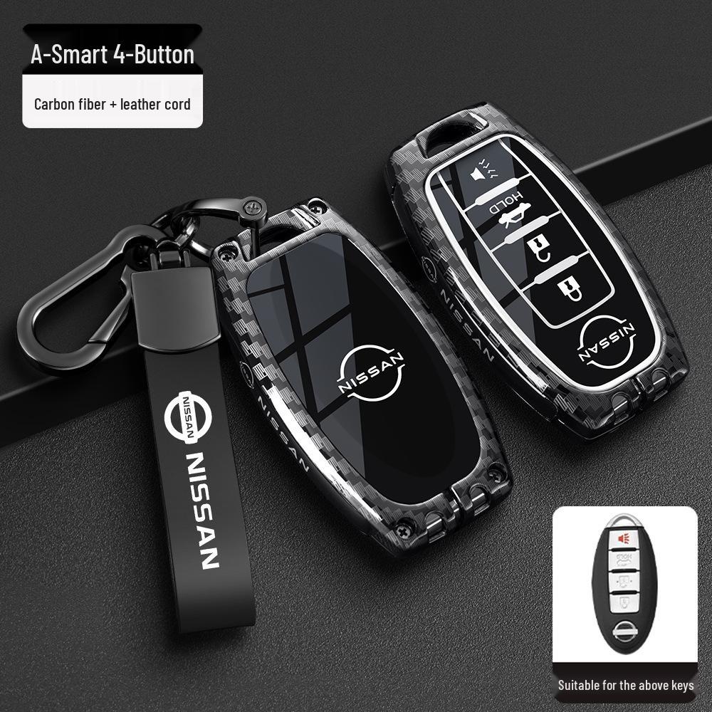 Nissan Schlüsseltasche Abdeckung: Passt für neue Sylphy, Teana, Tiida, Qashqai, X-Trail, Bluebird Modelle, Inklusive Schlüsselanhänger für Männer