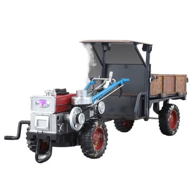 Simulation 1/24 Scale Walking Tractor Alloy Diecast Agricultural Tractor Model Spray Function Old Vintage Toys Ornament Gift for Kids