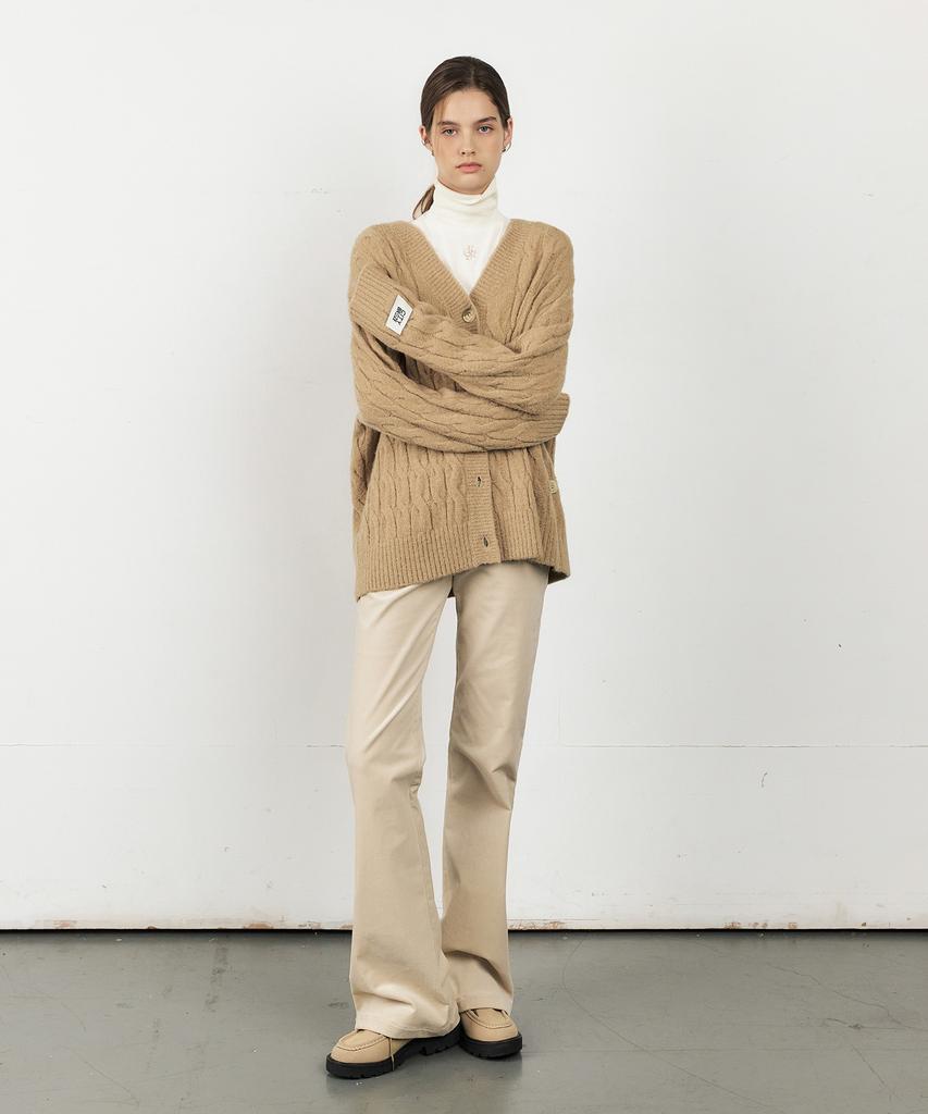 CITYBREEZE Corduroy Comfort Bootcut Pants_Cream