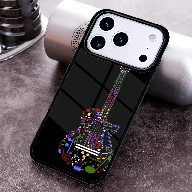 Guitar Music soft Phone Case for iPhone 17 16 15 Pro Max Air 14 13 12 11 Plus Shockproof Cover