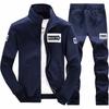 Men's Korean-Style Trendy Running Suit - Casual Sweater Jacket Set for Spring and Autumn