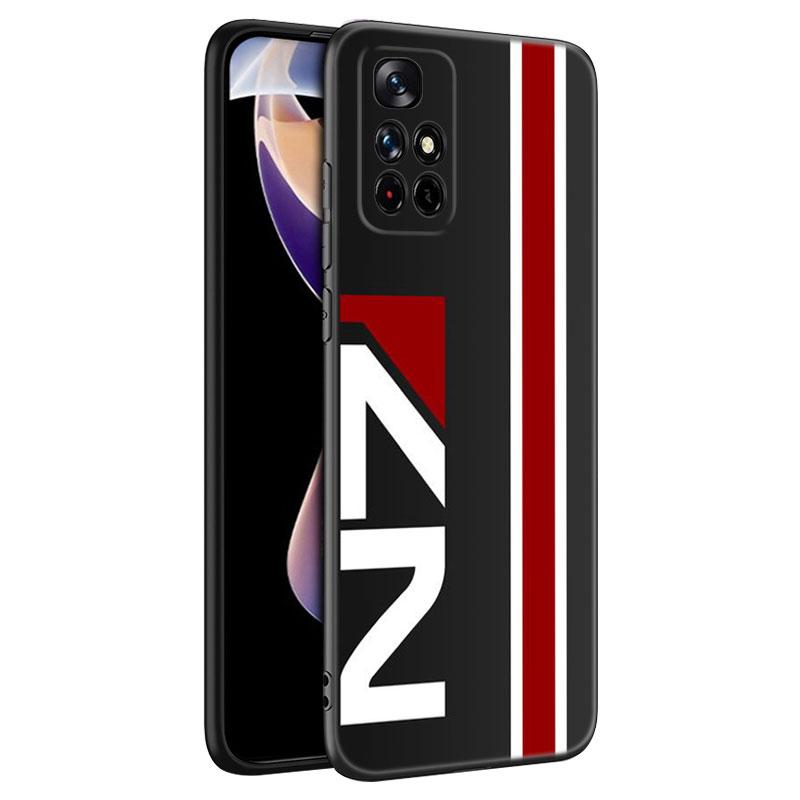 

N7 Mass Effect черный силиконовый чехол для телефона Xiaomi Redmi Note 10 11 11S 12 13 4G 8 9 11T Pro 5G Plus 8T 9S 10S 12S Redmi Note 13 4G