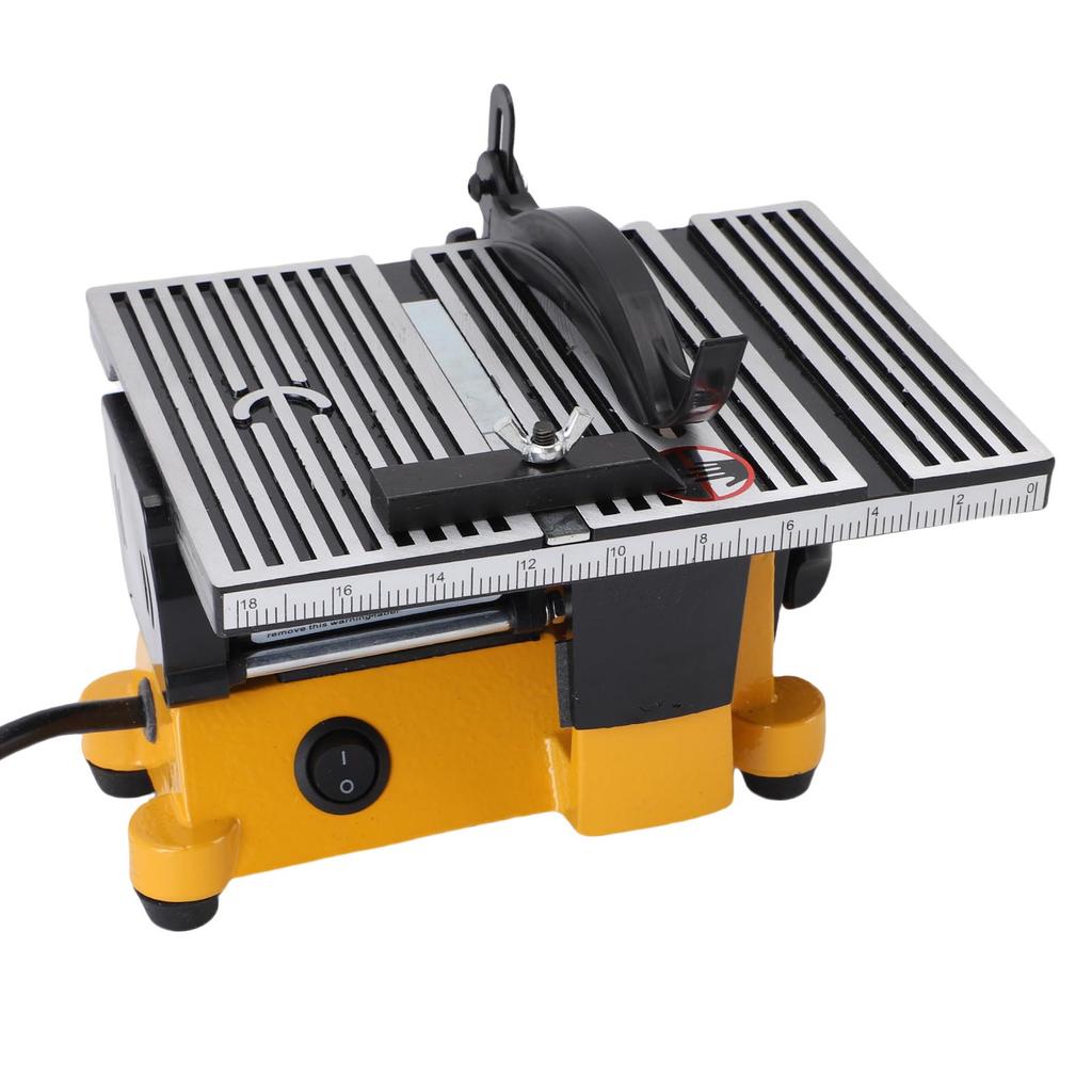 Mini Table Saw Portable Miter Table Saw Bench Electric Cutting Machine for DIY Handmade Woodworking Crafts Aluminum
