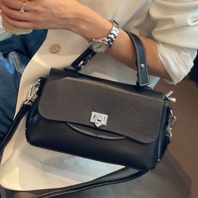 Genuine Leather Top-handle College Bags Woman Fashion Luxury Brand Aesthetic Bags Shoulder Female Small Cross Body Bag