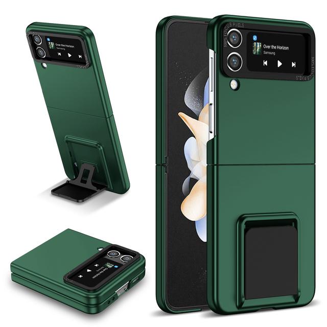 Dustproof Hard Phone Accessories Case For Samsung Galaxy Z Flip4 Flip 4 Flip3 5g Flip 3 Zflip4 Zflip3 Kickstand Protective Cover