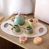 Food Learning Wooden Afternoon Tea Toy Role Play Game Pretend Play Kitchen Toys Set  for Friend