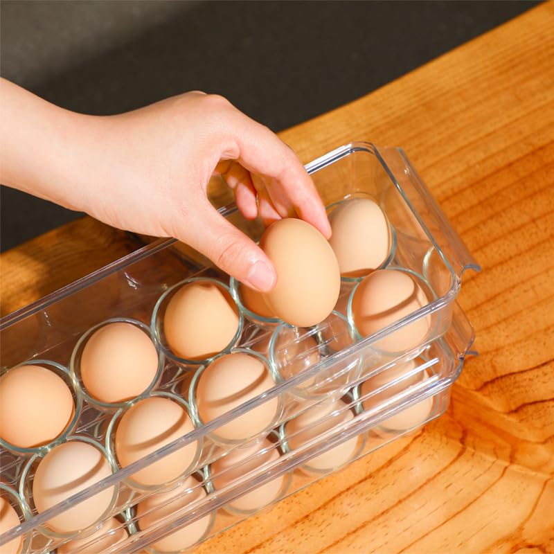 lulubelle Refrigerator Storage Egg Case, 14-Piece Clear Egg Holder