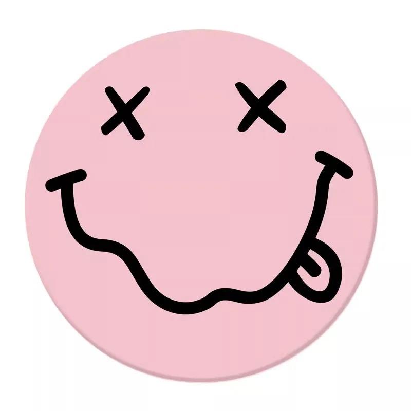 

Cute Circular Smiling Face Carpet Non Slip Floor Mat Next To Children s Room Bed Living Room Carpet Rugs Living Room 60cm