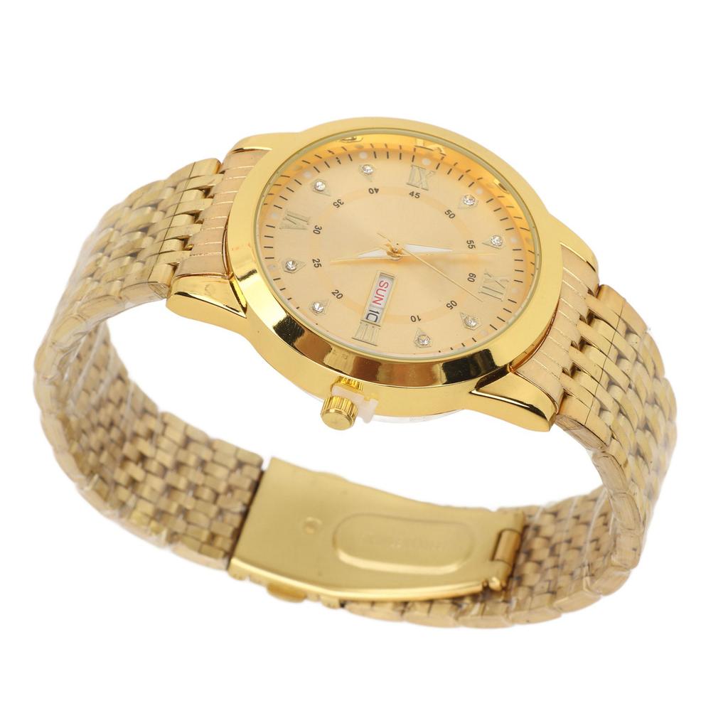 Relógio de Pulso Masculino Quartzo Dia Data À Prova D'água Casual Luxo Luminoso Moda Vestido com Liga