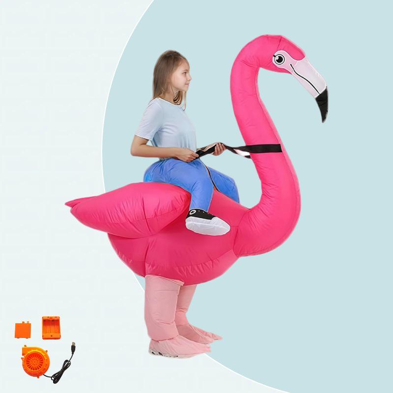 Halloween Ostrich & Flamingo Inflatable Costume - Cute Animal Party Prop One Size