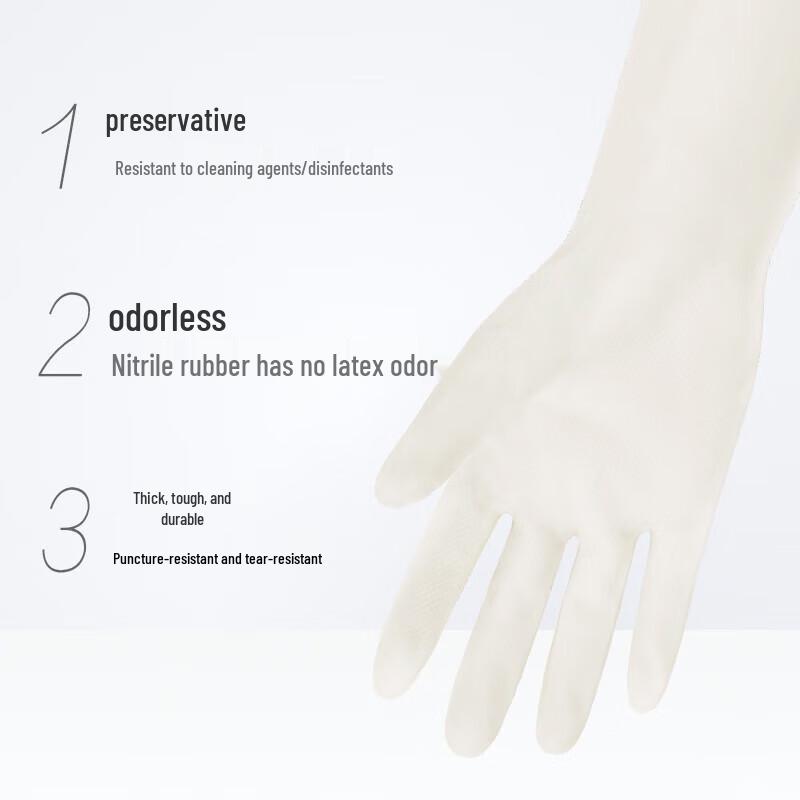Miaojie Odorless Thick Nitrile Rubber Gloves