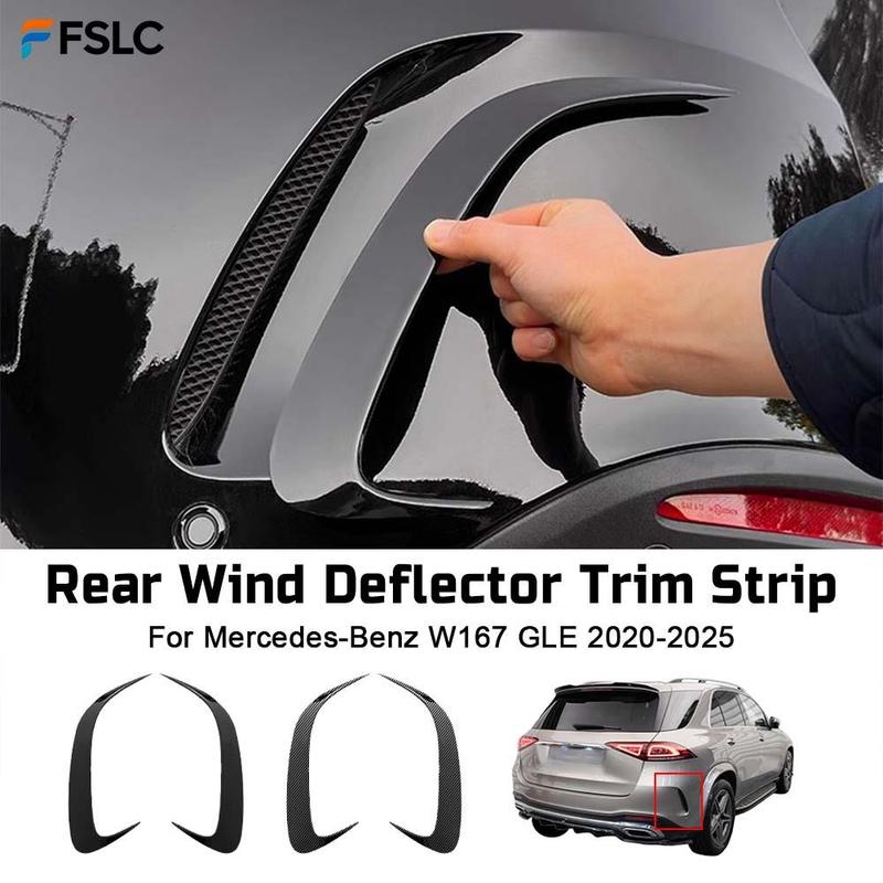 For Mercedes-Benz W167 GLE350 GLE450 -2025 Car Accessories Exterior Rear Wind Knife Decoration Bright Strip Trim