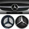 1X·3D ABS Car Front Grille Badge for Mercedes Benz W204 2006-2012 B/V class 2005-2010 Cover Star Logo Grid hollowed-out label QK7