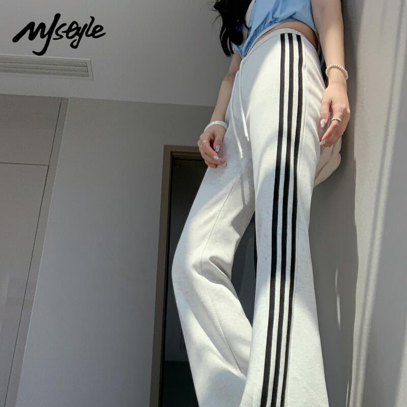 MJ Style Women's High-Waist Slimming Flare Leg Sweatpants