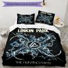 3-teiliges Linkin Park1 Design Bettwäsche-Set - HD-bedruckte Bettwäsche mit 1 Bettbezug und 2 Kissenbezügen - Perfekt für die Dekoration von Zuhause und Studentenwohnheim