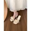 New Women's Fluffy Slippers Women's Summer Wear Fashionable Semi-cool Slippers with High-heeled Sandals