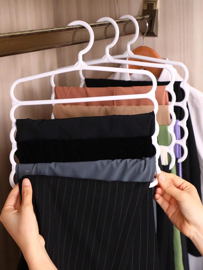 1pc 5-layer Multifunctional Pants Hanger For Storing Ties Scarves And Pants