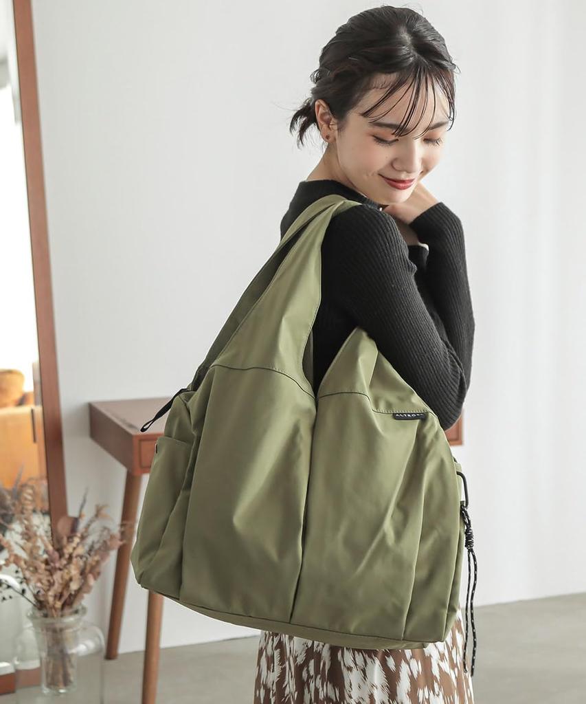 Altros Ivory Tote Bag for Women, Large Capacity, A4 Size, Nylon, with Gusset, Large, Mommy Bag, Stylish, Cute, Perfect for Camping, Outdoor