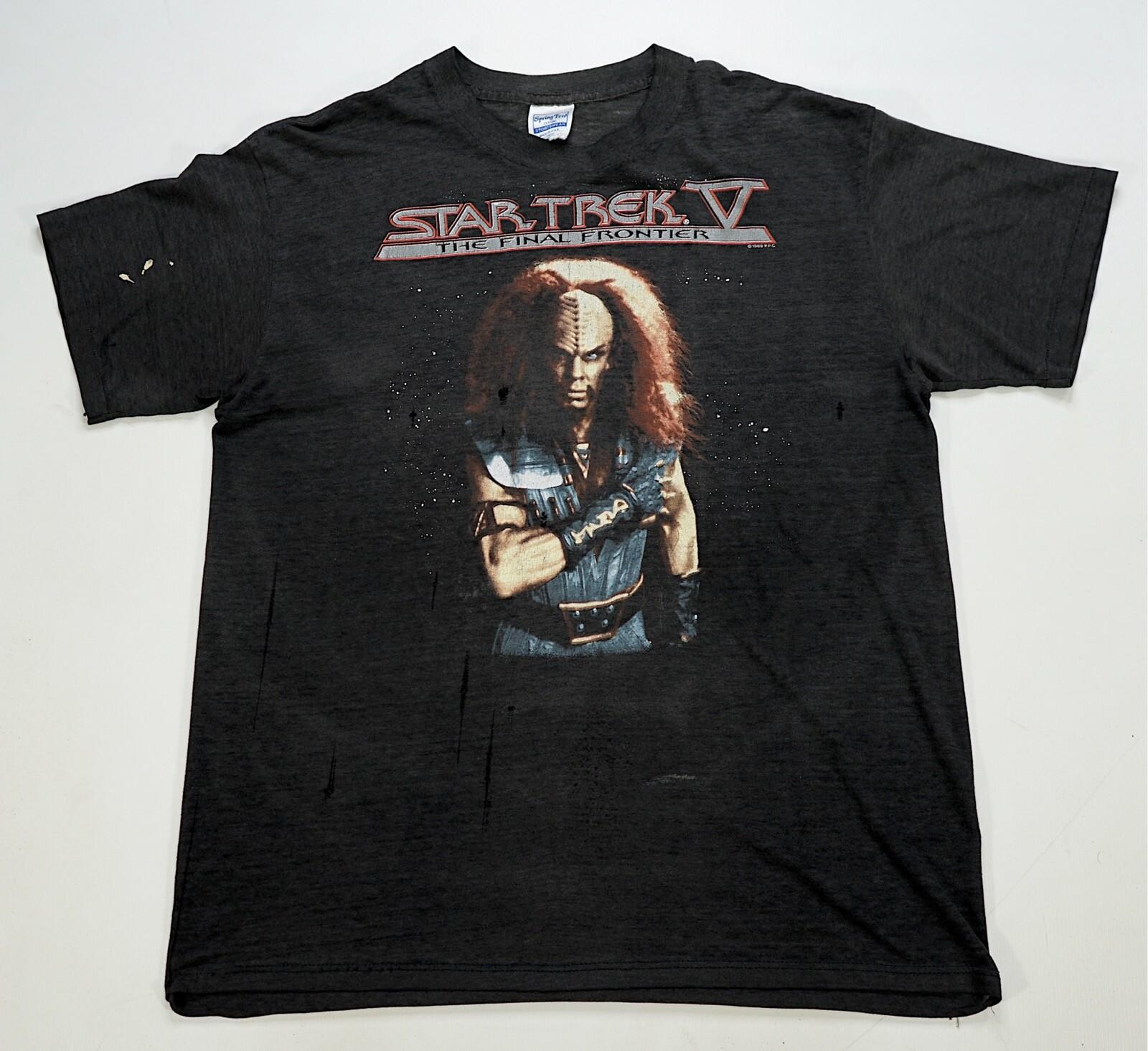 Rare VTG Star Trek V The Final Frontier Keep On Trekking 1989 T Shirt 80s XL M