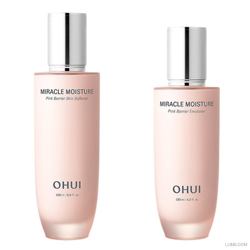 O HUI Set da 3 pezzi Miracle Moisture Pink Barrier (Tonico 150ml + Emulsione 100ml + Crema 25ml)