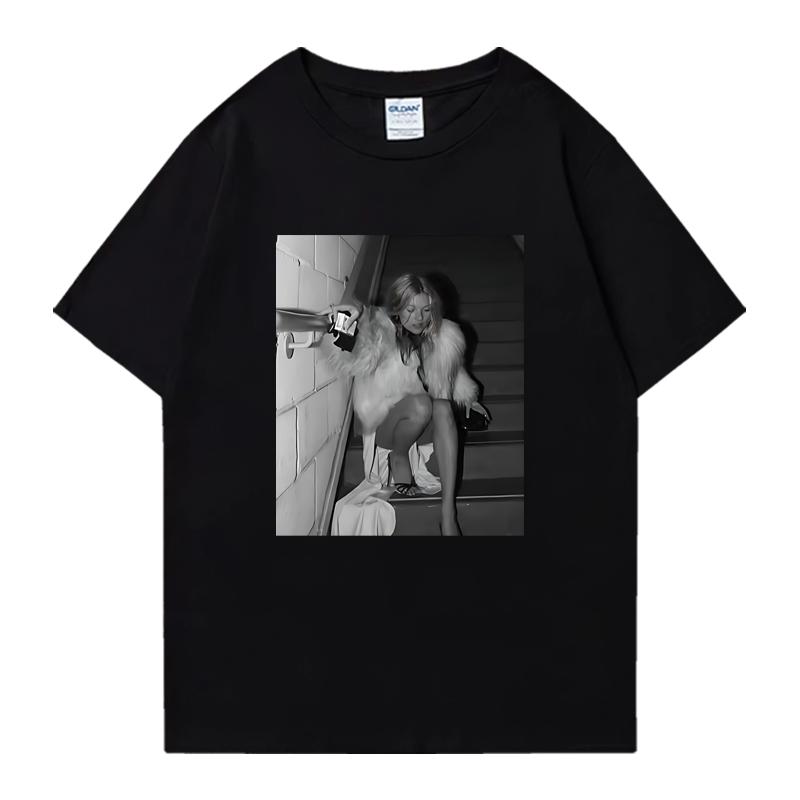 

Fashion Kate Moss Vintage Graphic Street Hip Hop short sleeve t-shirts Men Women 100% Cotton Oversized Summer Tee shirt Unisex S