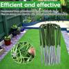 12PCS Garden Stakes U-shaped Ground Nails Landscaping Lawn Turf Pegs Staples  Gardening Accessories