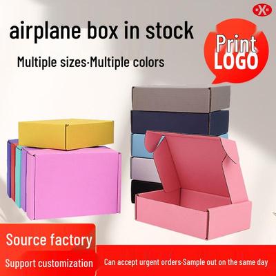 Cutie Avion Personalizată, Cutie Expres Neagră, Cutie Personalizată din Hârtie Kraft pentru Îmbrăcăminte, Cutie de Ambalaj Pătrată