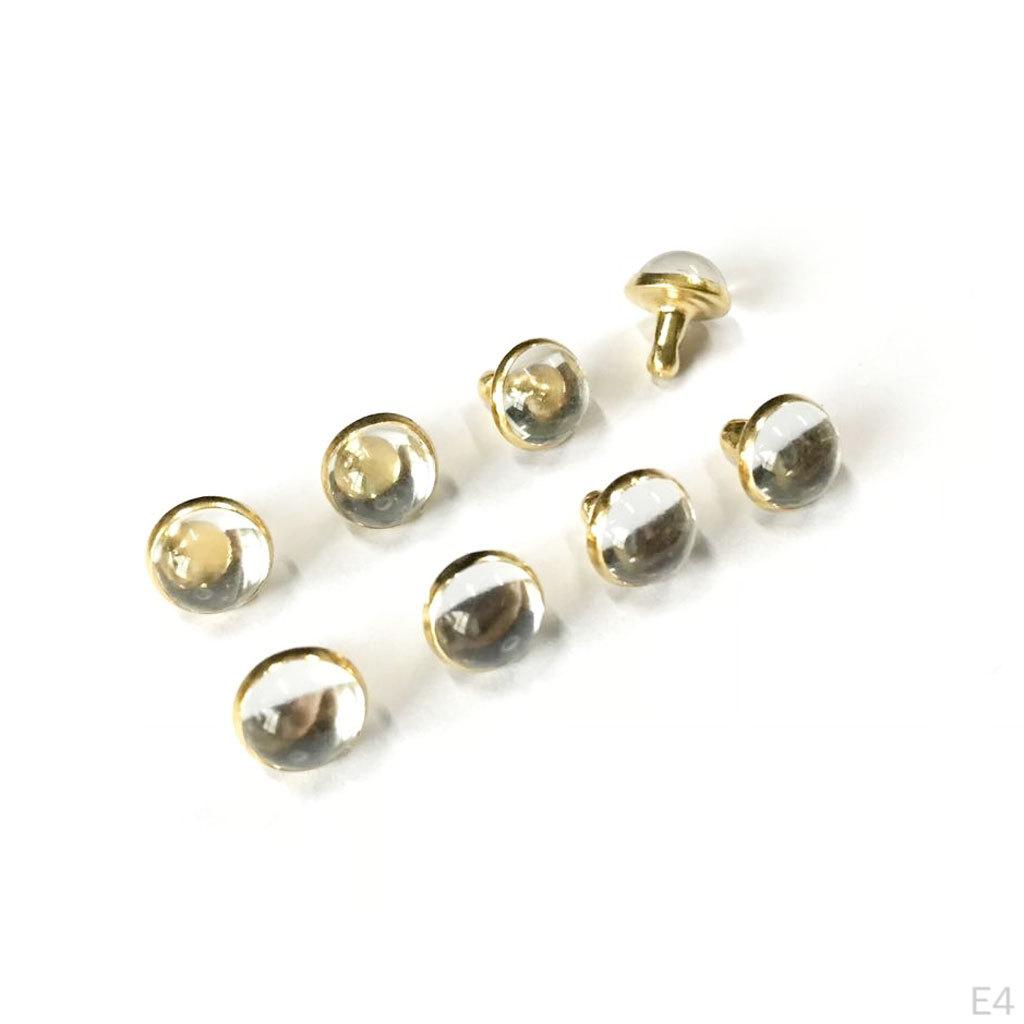 50 Set Bag Studs 7.5mm Dome Rivets Belt Strap Fastener DIY - Black