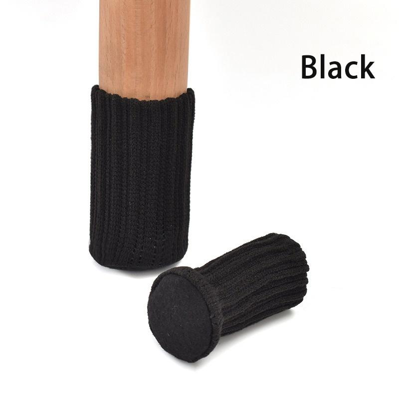 

4 шт. вязаные носки для ног стула, мебельные ножки стола, защитные накладки на пол, защитные накладки на пол 4pcs чёрный