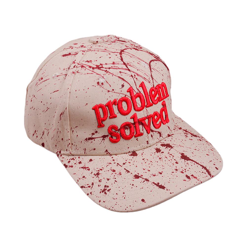 Baseball Hat Dark Blood Stain Print 3D Embroidery Problem Solved Unisex Sun Protection Baseball Hat Halloween Party Baseball Cap