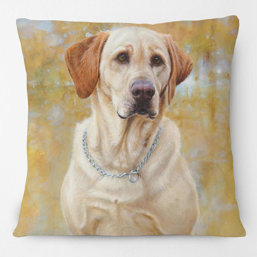 European Great Hunting Dogs Drahthaars Black Labrador Dog Poster Animals Painting Cushion Covers Decorative Pillowcase For Sofa