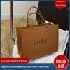 Custom Logo Thick Felt Tote Bag - Large Capacity Handbag for Shopping and Gifts