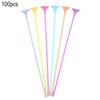 100 ks Držáky na balónky Tyčky Plastové Držáky a Kelímky na Uvazování Balónků Oblouk Výročí Narozeninové Oslavy Promoce Svatba Dekorace