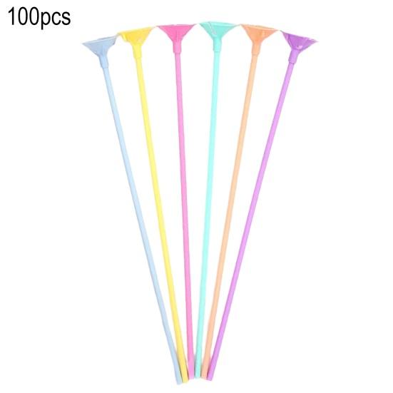 100 ks Držáky na balónky Tyčky Plastové Držáky a Kelímky na Uvazování Balónků Oblouk Výročí Narozeninové Oslavy Promoce Svatba Dekorace