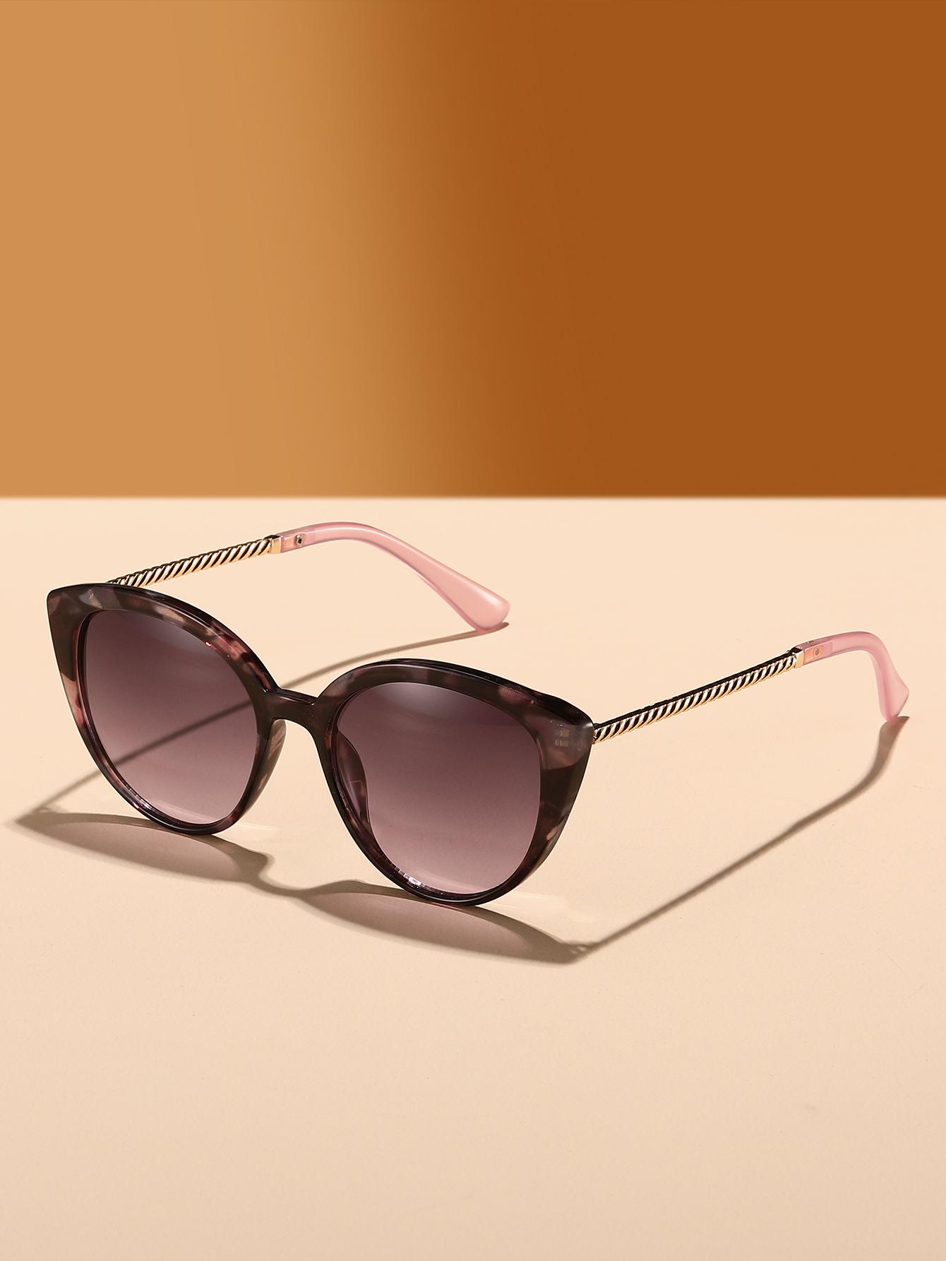

New Cat-Eye Sunglasses for Women, Metal Chain Temple Design, Uv Protection, Commuting, Street Photography, Vacation