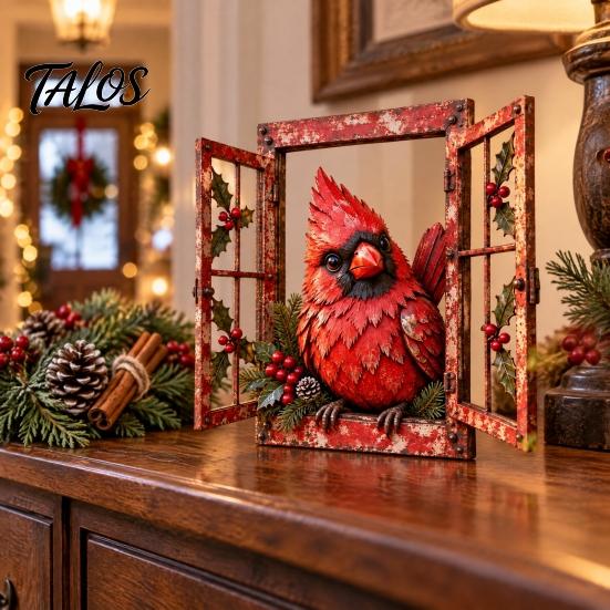 Decorative Accents Funny Pet Window Ornament for Christmas, Festive Table Office Holiday Decoration Decor Home Living Room Display