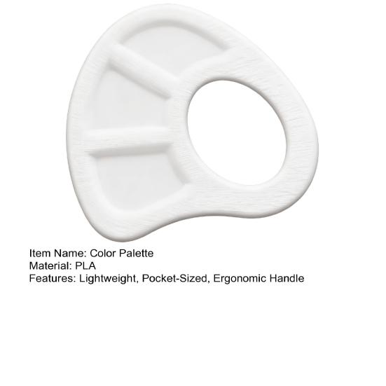 Akrilik Boya Paleti El Tipi Renk Karıştırma Tepsisi Taşınabilir Yelpaze Şeklinde Oluklu Tasarım Sanatçılar Öğrenciler İçin Mini Renk Paleti